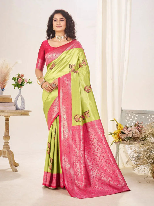 Graceful Festive Wear Silk Saree with Traditional Detailing