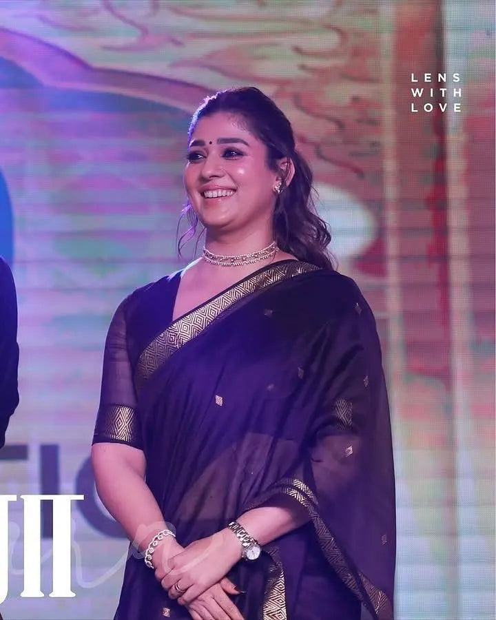 Royal Blue Silk Saree with Minimal Zari Work