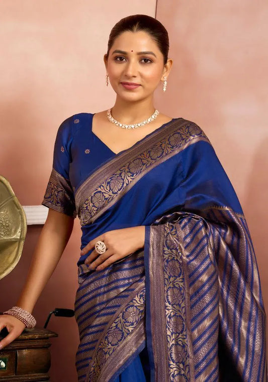 Royal Banarasi Silk Saree with Traditional Weaving Design
