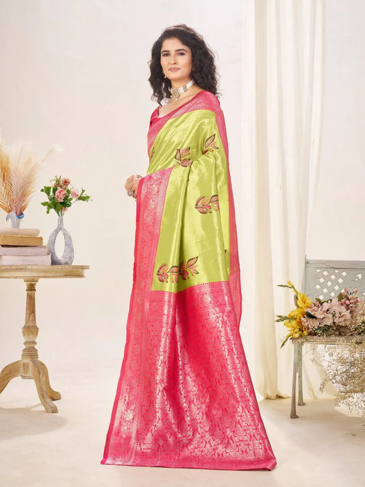 Graceful Festive Wear Silk Saree with Traditional Detailing