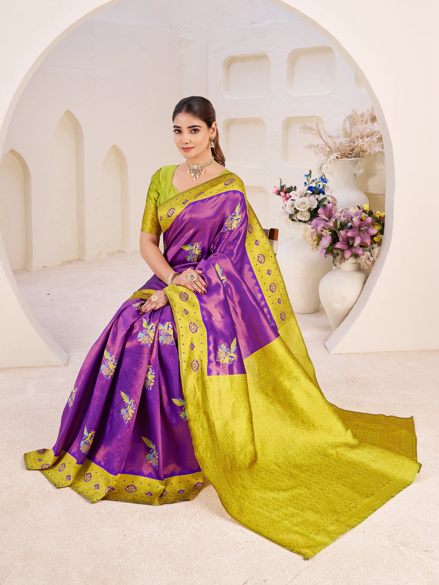 Traditional Handwoven Banarasi Silk Saree for Wedding & Festive Wear