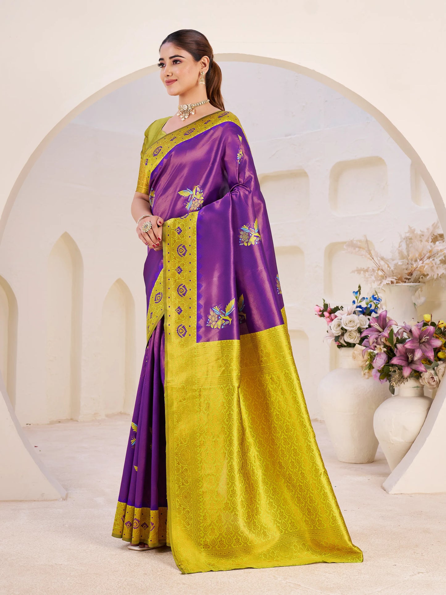 Traditional Handwoven Banarasi Silk Saree for Wedding & Festive Wear