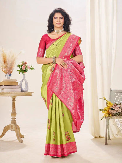 Graceful Festive Wear Silk Saree with Traditional Detailing
