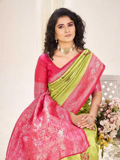Graceful Festive Wear Silk Saree with Traditional Detailing