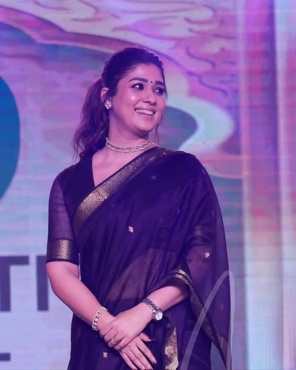 Royal Blue Silk Saree with Minimal Zari Work