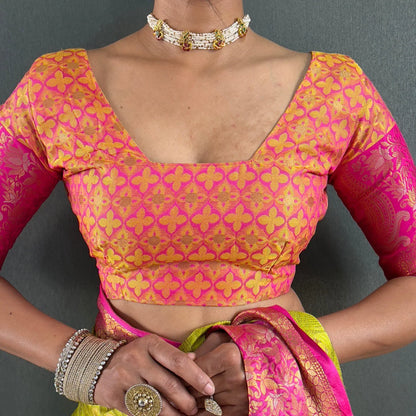 Luxury Silk Saree with Intricate Golden Zari Work