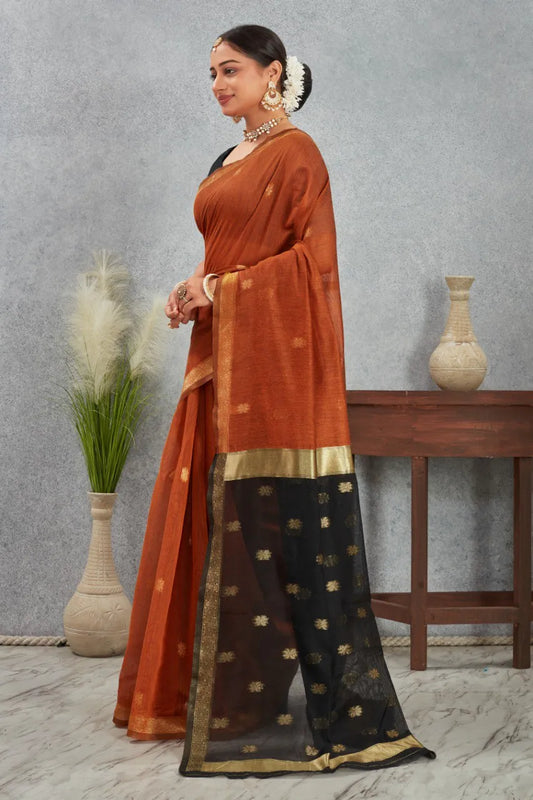 Classic Handwoven Silk Saree with Contrast Pallu
