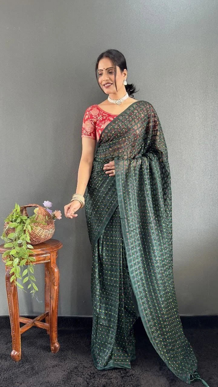 Timeless Elegance in Traditional Woven Saree