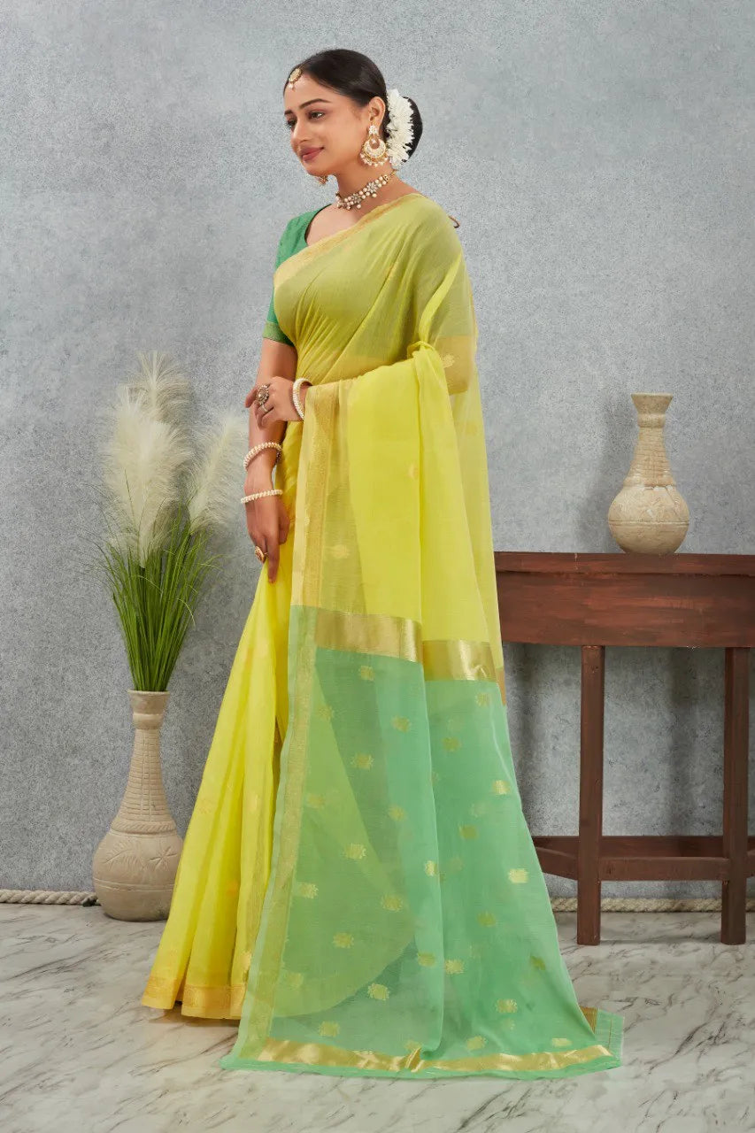 Classic Handwoven Silk Saree with Contrast Pallu