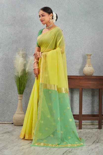 Classic Handwoven Silk Saree with Contrast Pallu