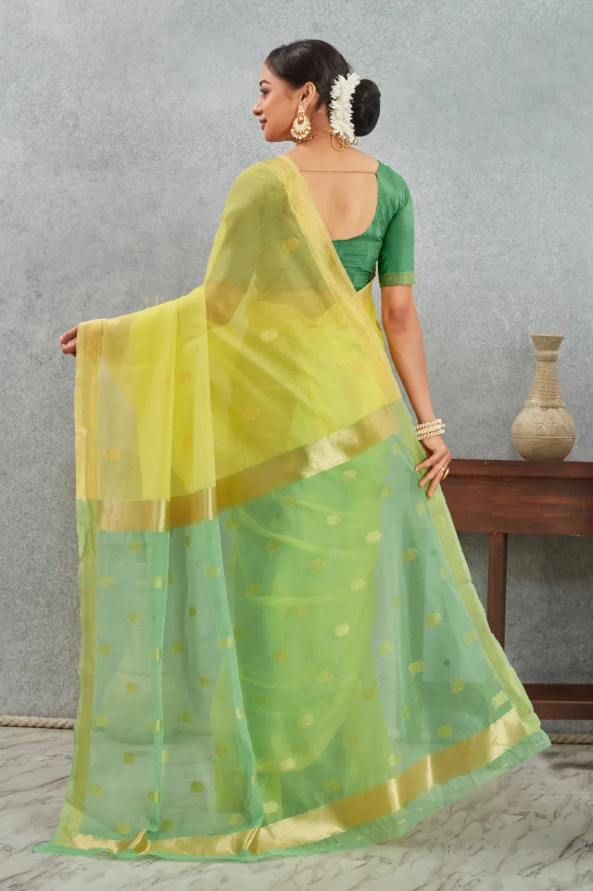 Classic Handwoven Silk Saree with Contrast Pallu