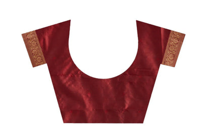 Royal Kanjivaram Silk Saree with Golden Paisley Zari Work