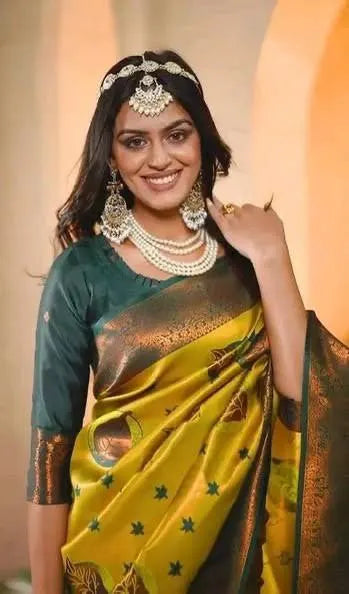 Classic Handwoven Silk Saree for Wedding & Celebrations