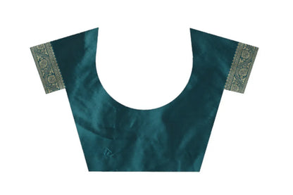 Royal Kanjivaram Silk Saree with Golden Paisley Zari Work